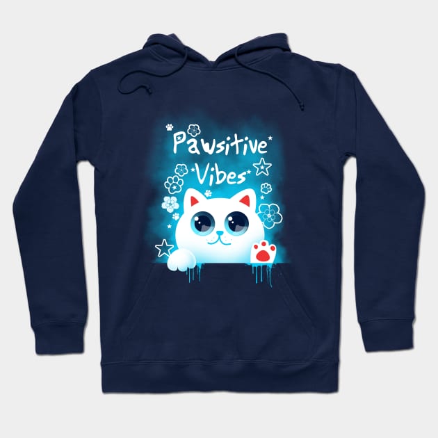 Pawsitive vibes Hoodie by eriondesigns